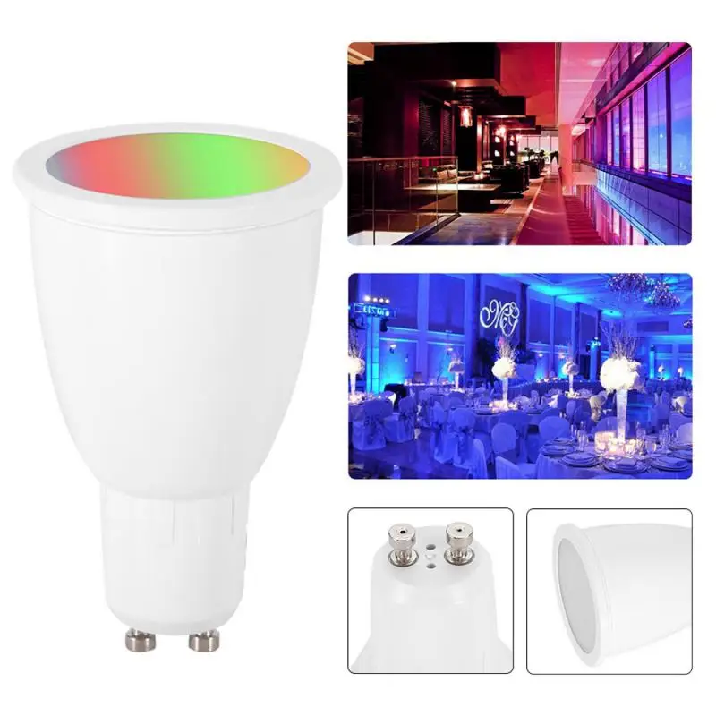 

Smart LED Light Bulb 6W GU10/GU5.3/E27/E14 RGBW WiFi Led Dimmable Lamp Cup Compatible with Alexa Home APP Remote Control
