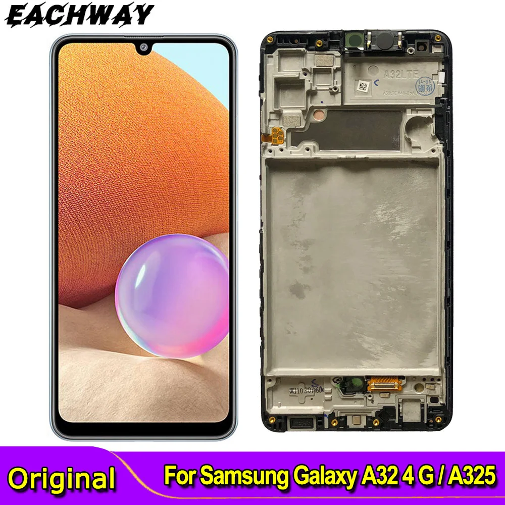 

Amoled для Samsung Galaxy A325 ЖК-дисплей A32 4G A325G SM A325M сменный сенсорный экран A325F дигитайзер в сборе с инструментами