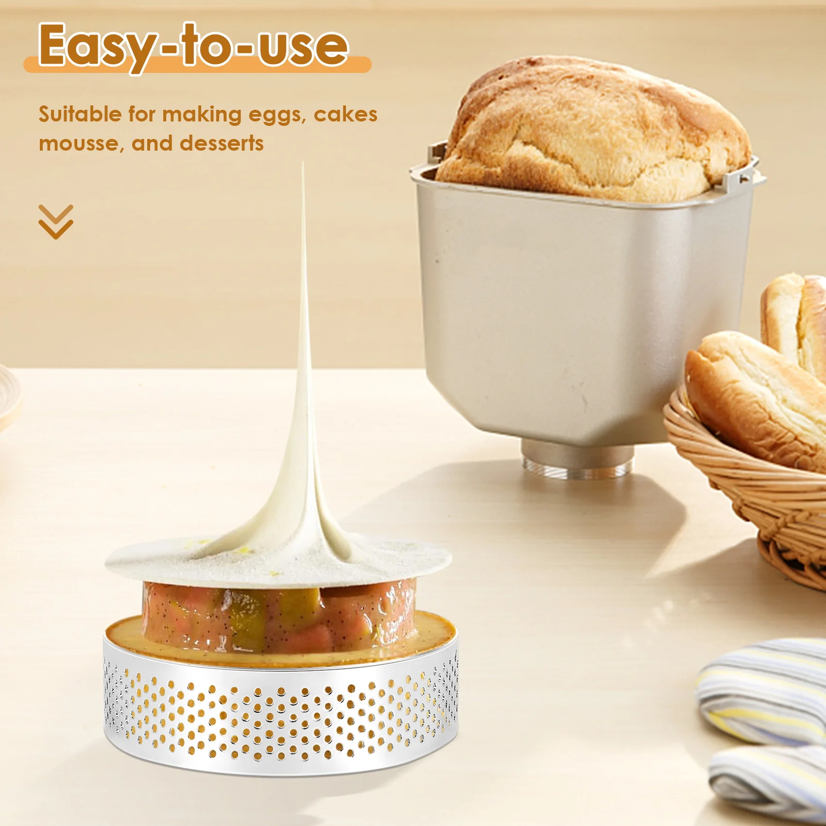 Кольцо для пирога из нержавеющей стали 10 шт. 5 см термоперфорированное кольцо