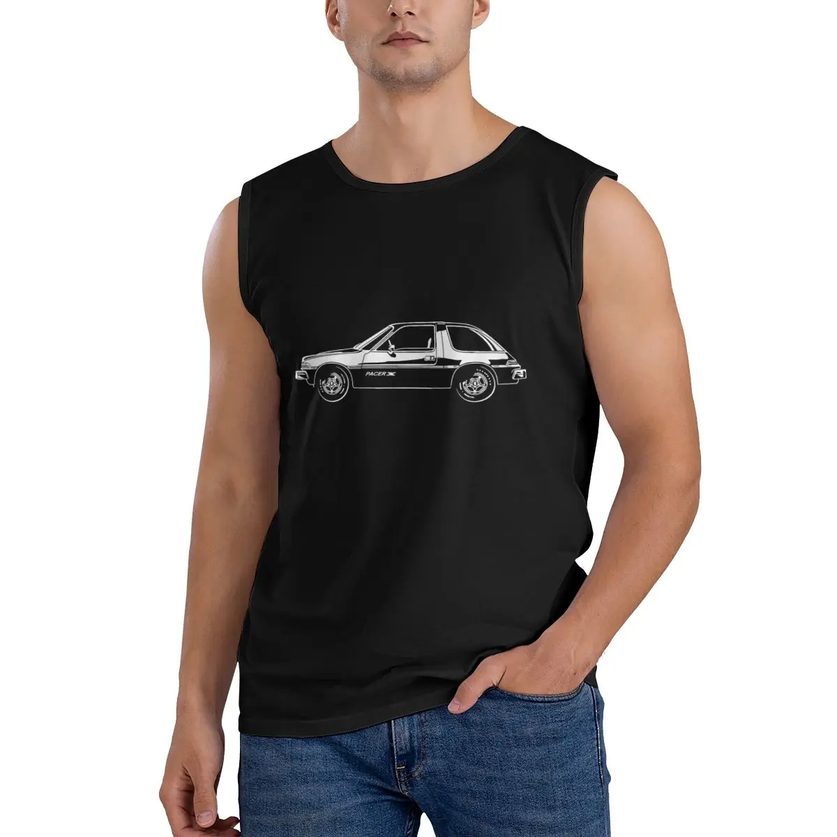Майка Amc Pacer X 1975-1976 жилет рубашка без рукавов топ в стиле ретро комбинированная