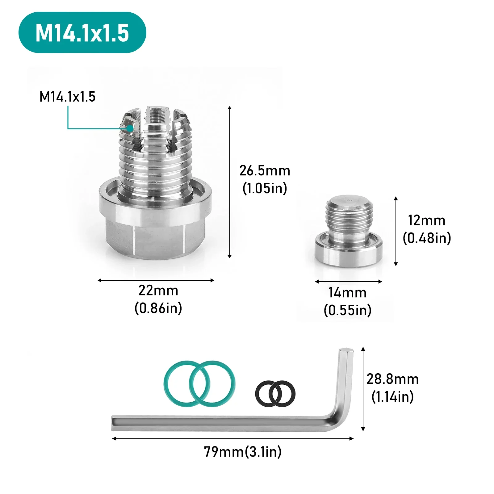 

Самонарезающаяся Пробка Для Слива Масла Piggyback M12.1-1.25/1.5/1.75x15 Мм Для Ремонта Масляного Поддона Из Нержавеющей Стал...