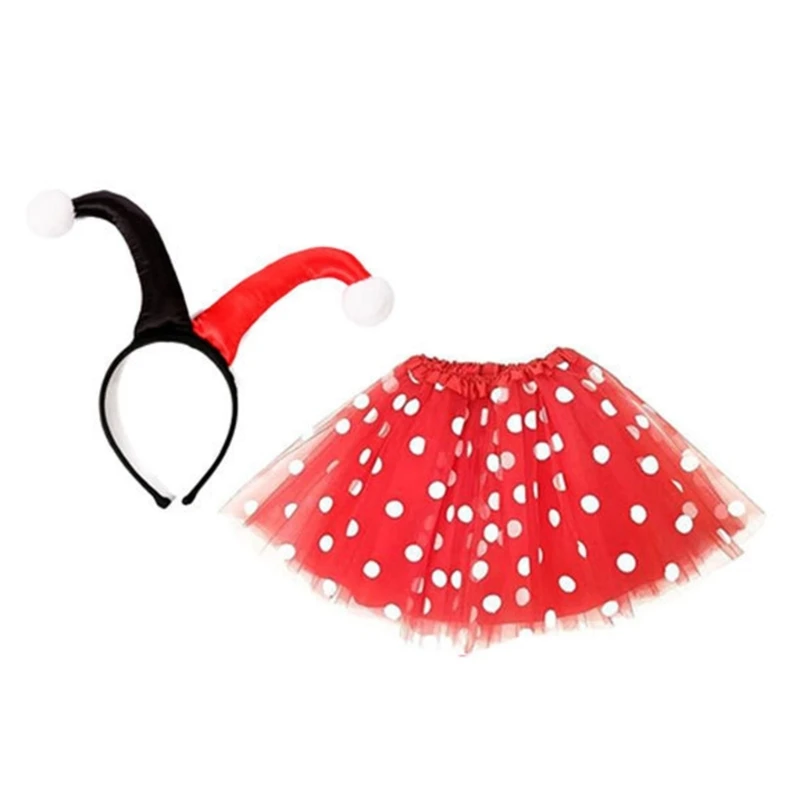 Клоунская шляпа повязка на голову клоунский нос клоунская юбка и перчатки для