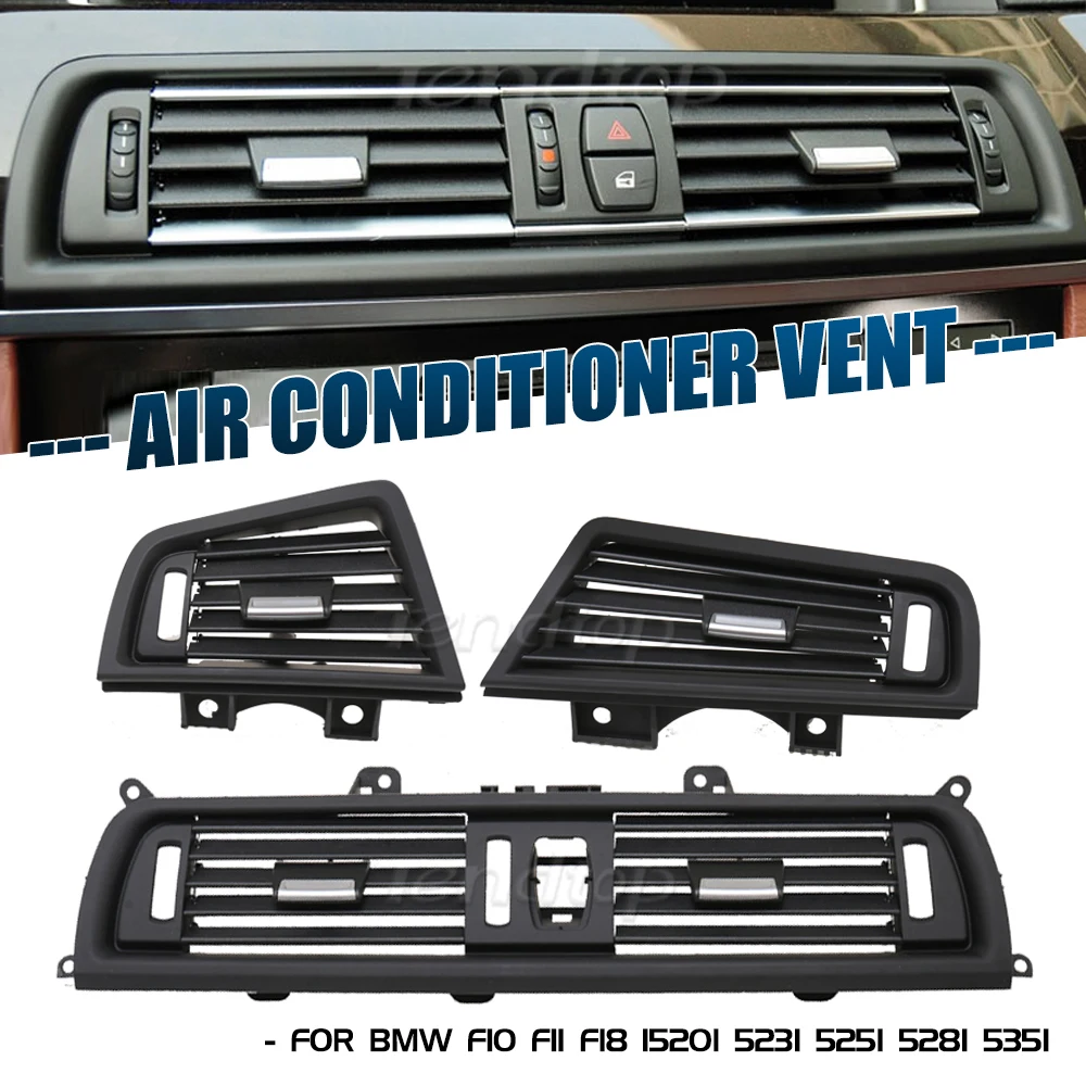 

Air Conditioning Vent Cover Steering Wheel Cars Chromed Air Vent Grille Cover Panel For BMW F10 F11 F18 520i 523i 525i 528i 535i