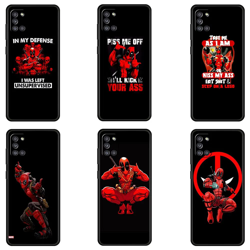 

Marvel Phone Case for Samsung Galaxy A51 A71 A21 A21s A12 Cover A13 A52 A72 A02 A02s Silicone Funda Dead pool