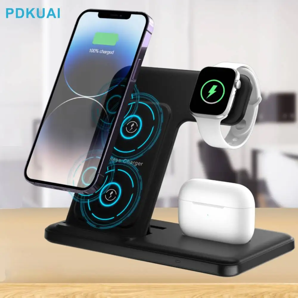 

NEW 20W 3 in 1 Wireless Charger Stand For iPhone 14 13 12 11 Max Fast Foldable Charging Dock Station For Apple Watch AirPods Pro