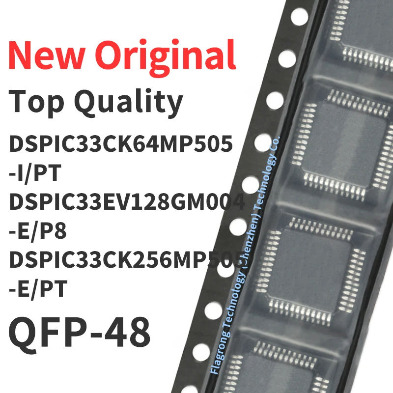

1 Piece DSPIC33CK64MP505 -I/PT DSPIC33EV128GM004 -E/P8 DSPIC33CK256MP505 -E/PT QFP-48 Chip New Original EV128GM CK64MP CK256MP