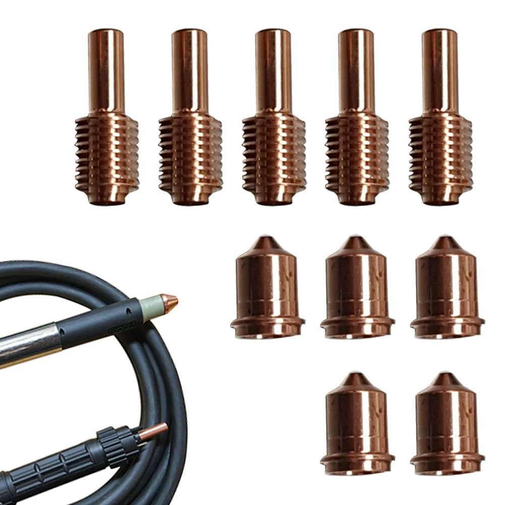 

10 Pcs Plasma Cutter Tips 51206 Tips Welding Equipment 52574 Electrodes