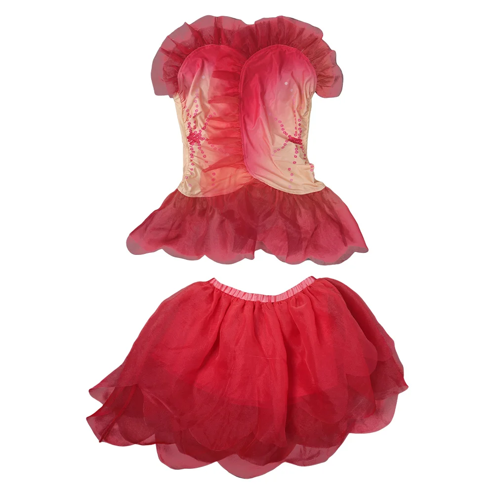 Glinda косплей музыкальный 2024 фильм Wiked красное платье костюм женский сценический с