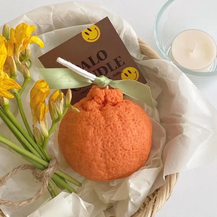 1 шт. Ароматизированная восковая свеча в форме фрукта ароматизированные свечи