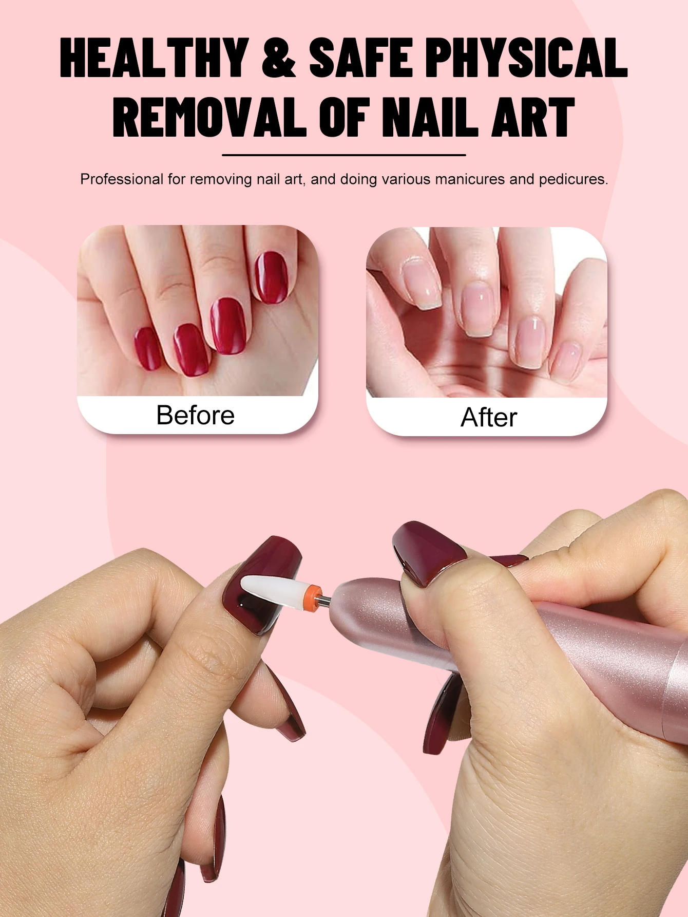 30000 об/мин USB-сверло для ногтей маникюра набор фрез гель-полировки дрель ручка