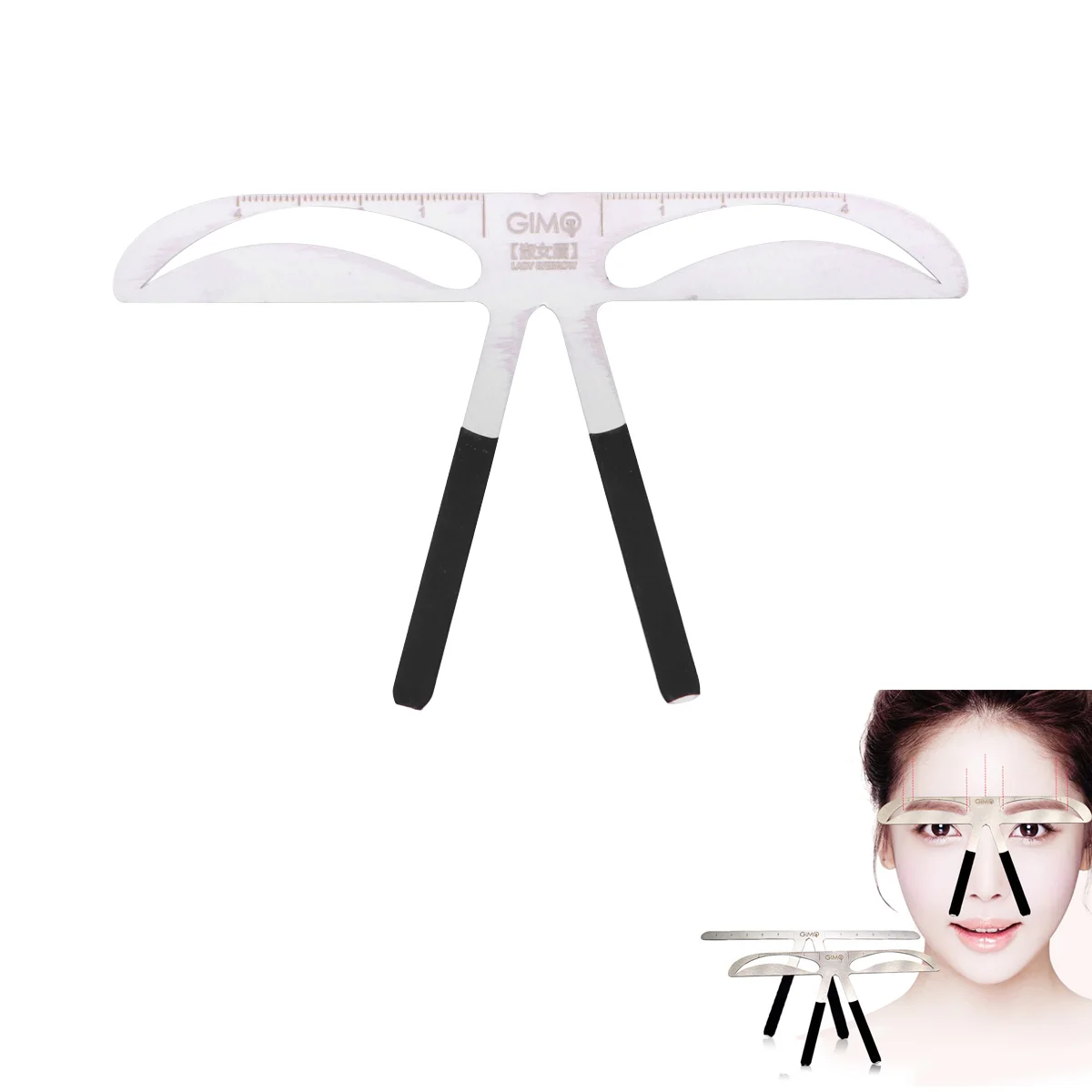 

Eyebrow Stencil Ruler Tools Drawing Grooming Kit Makeup Tool Set Shaper Modeling Reusable Point Three Eyes Stencils Assistant