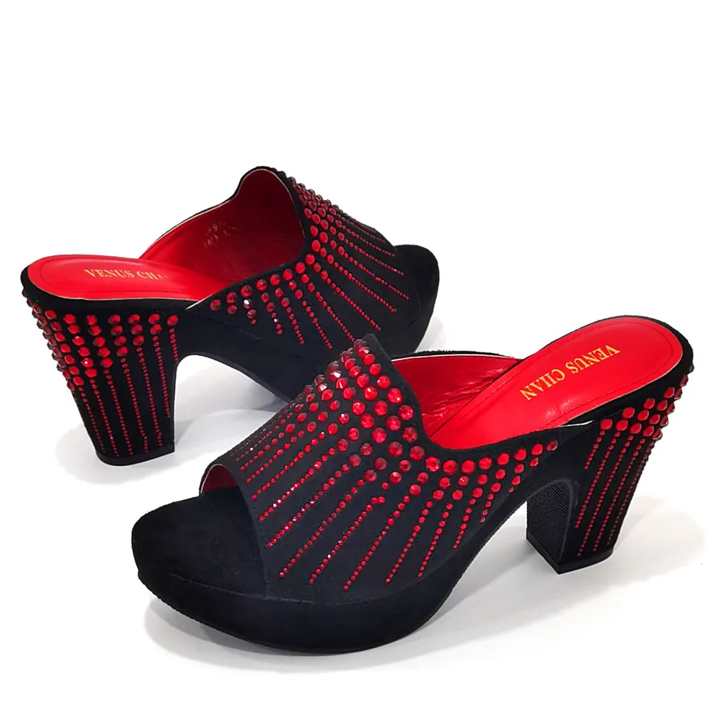 

New African Women Party Pumps Decorated with Rhinestone Shoes for Wedding Women Ladies Shoes and Sandals Size 42 Women Shoes