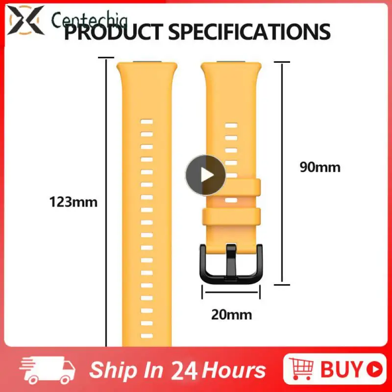 

Smooth Watchband Anti-losing Silica Gel Sports Fitness Bracelet Durable Comfortable Wristband For Huawei Fit2 Replacement Strap