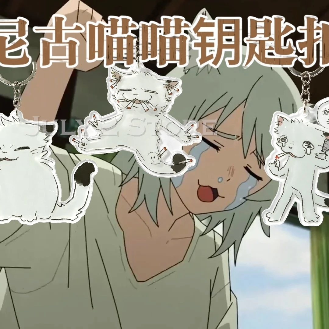 Акриловый брелок Chainsmoker Cat Yaniko Satou 5 см – милый мультяшный кулон, аксессуар для рюкзака и сумки на Хэллоуин (art.: 3920dc502014e) - 3920dc502014e