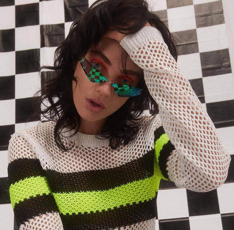 2022 Fashion Cool Unique Future Style Slim Cat Eye Sunglasses Women UV400 Brand Designer Sun Glasses Oculos De Sol | Аксессуары для