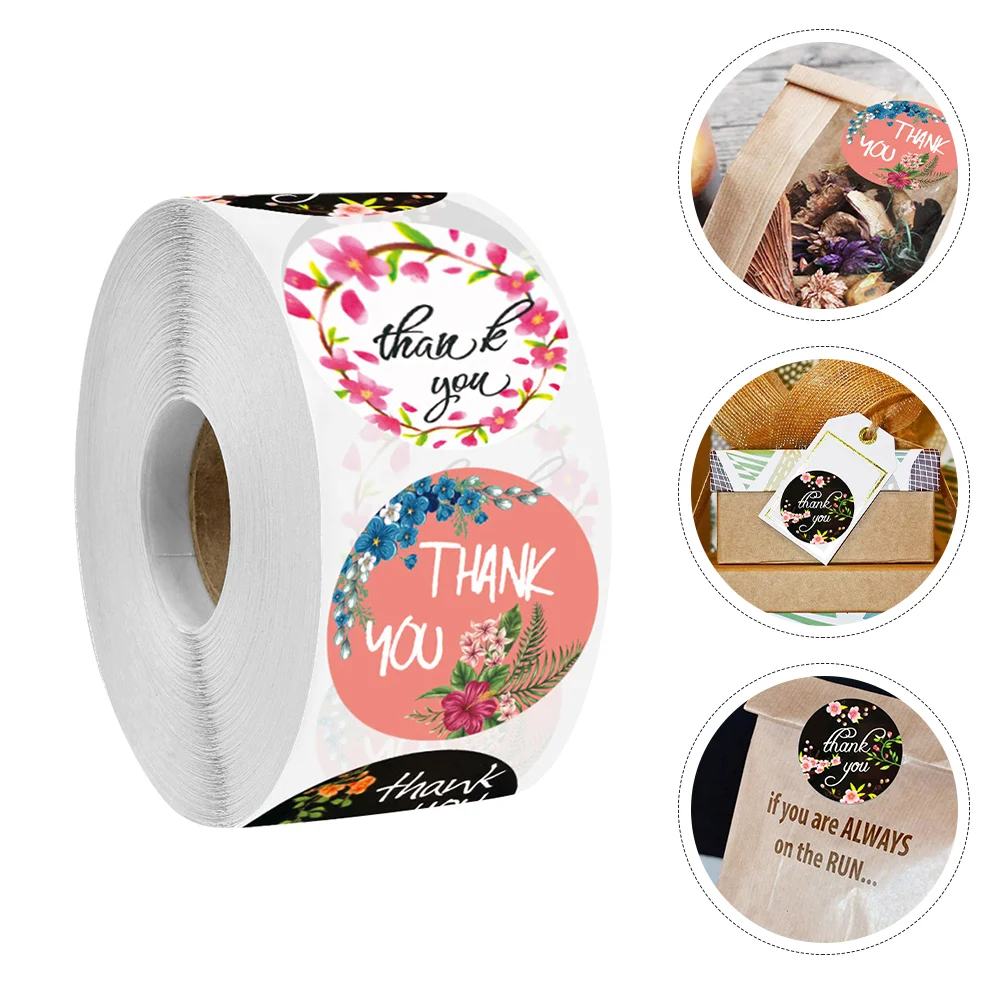 

1 Roll Creative Gift Tags Sticker Gift Wrapping Decal Delicate Thank You Labels