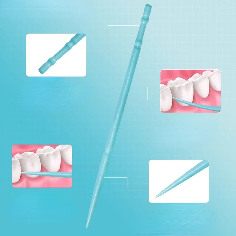 200 шт./набор двусторонние зубочистки из мягкого пластика 6 2 см
