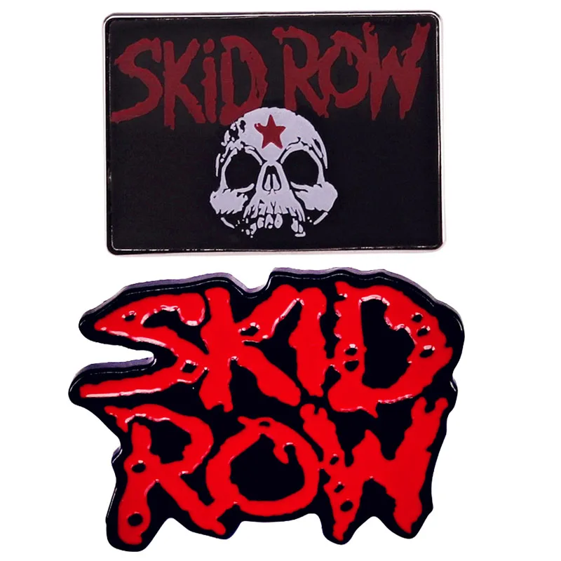 

Heavy Rock and Roll Skid Row Brooches Enamel Pin Brooch Badge Lapel Pins Hard Metal Alloy Jacket Decoration Ornaments Jewelry