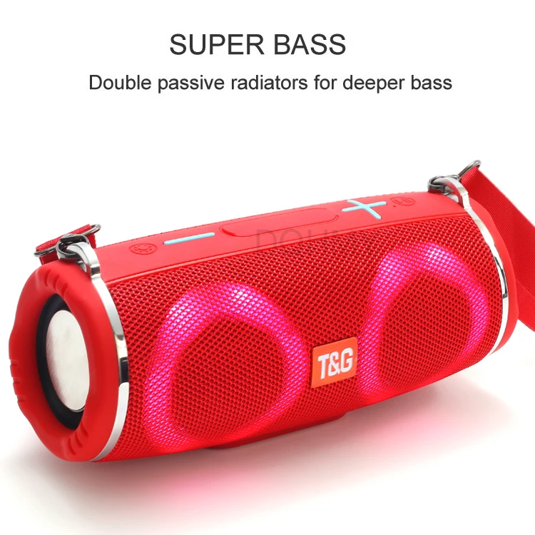 Портативные беспроводные колонки TG642 большой мощности 10 Вт цветной mp3-плеер