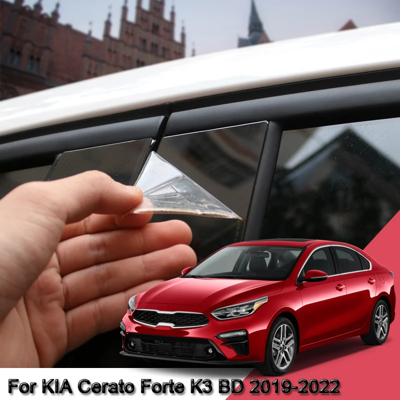 

Car Styling Car Window Pillar Trim Sticker Middle BC Column Sticker External Accessories For KIA Cerato Forte K3 BD 2019-2022