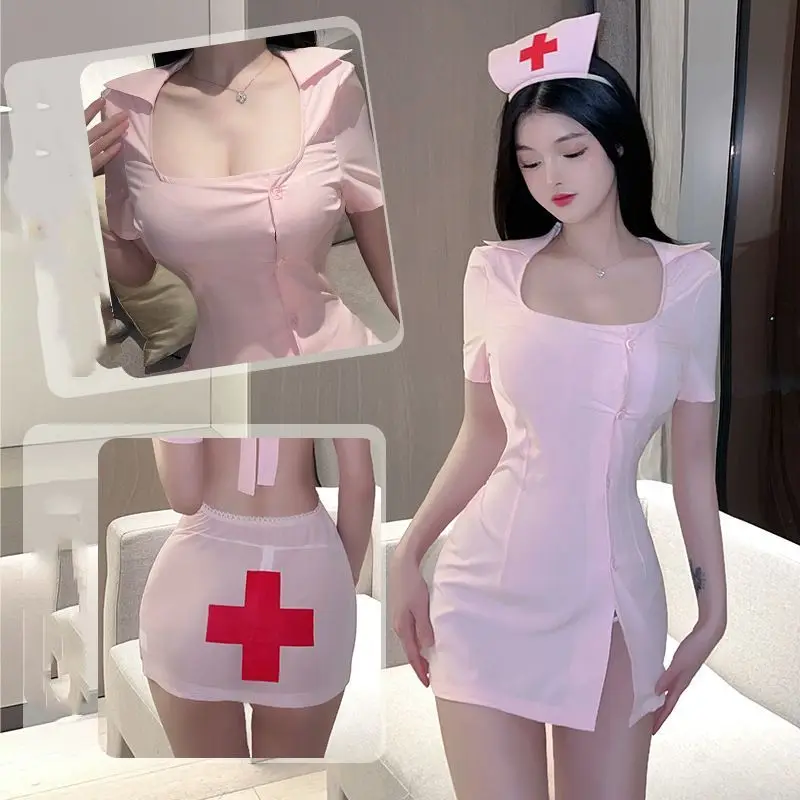 Женская униформа розовое платье удобные и дышащие женские брюки белые ажурные