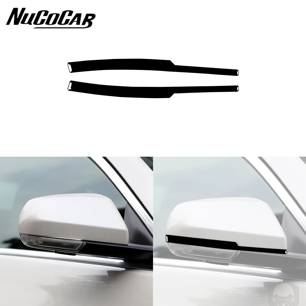 Для Cadillac ATS 2014-2019 пианино черное зеркало заднего вида Противоударная полоса