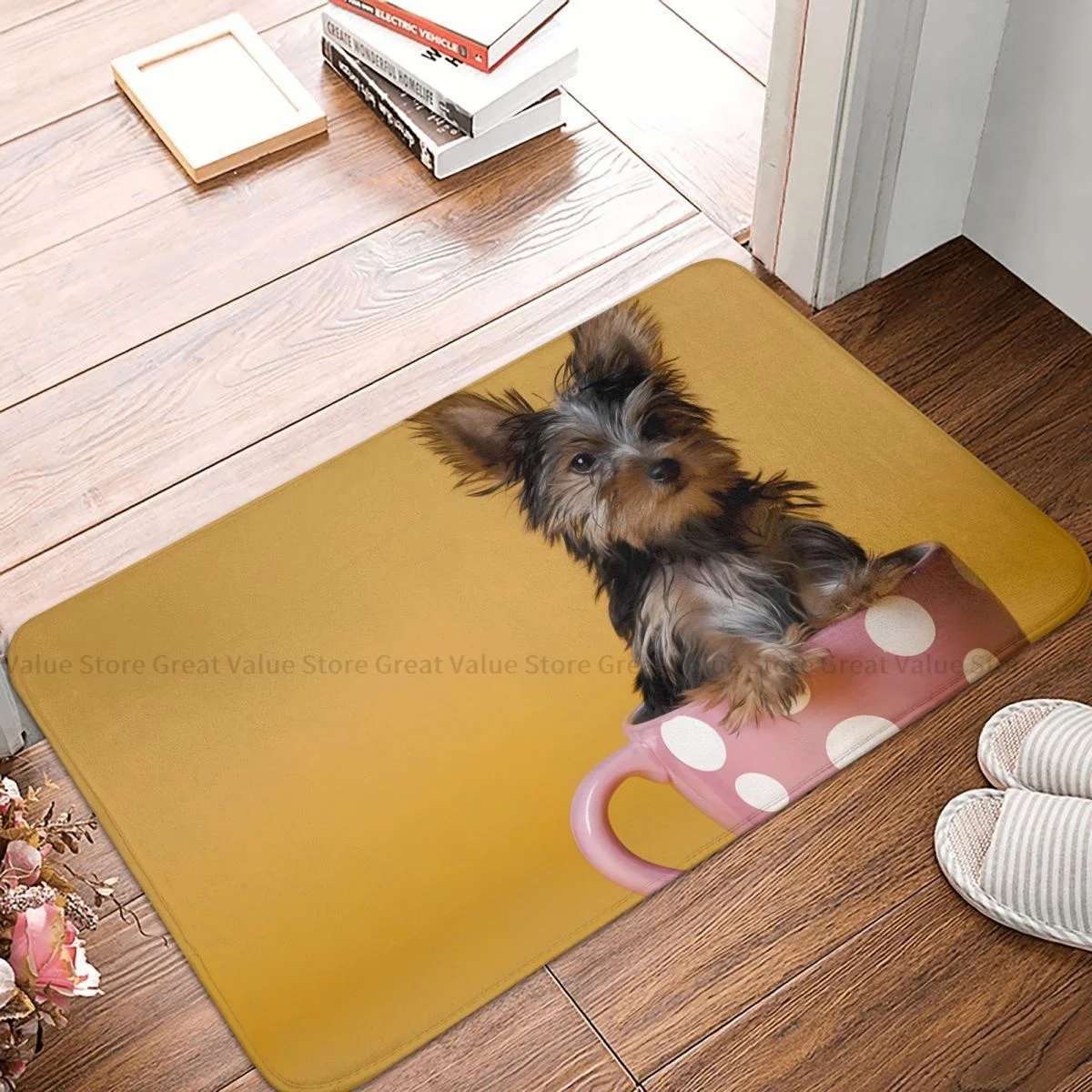 

Yorkshire Dog Animal Anti-Slip Doormat Kitchen Mat Terrier Novelty Balcony Carpet Welcome Rug Home Decor