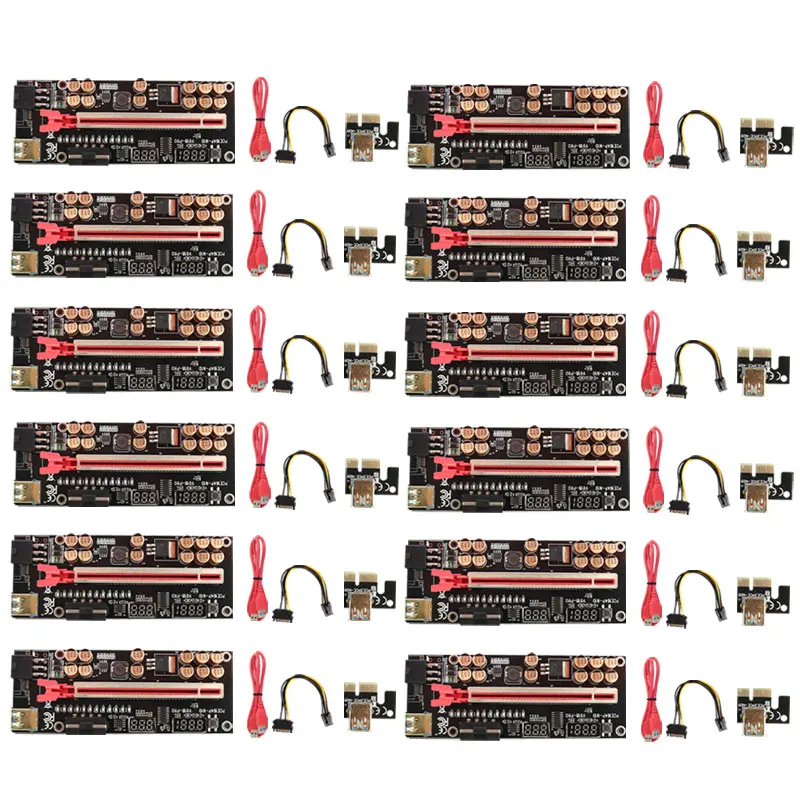 

10 шт., Райзер-карта VER018 PRO PCI-E, 1X до 16X