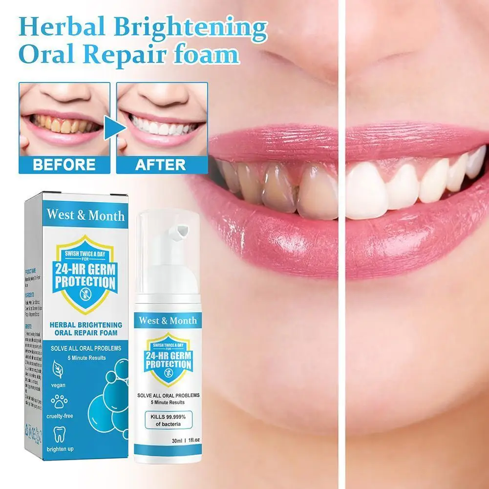 

Teeth Whitening Mousse Toothpaste Colour Corrector Cleansing Hygiene Stains Oral Removal Plaque Care Breath Fresh Smoke Den F8Q7