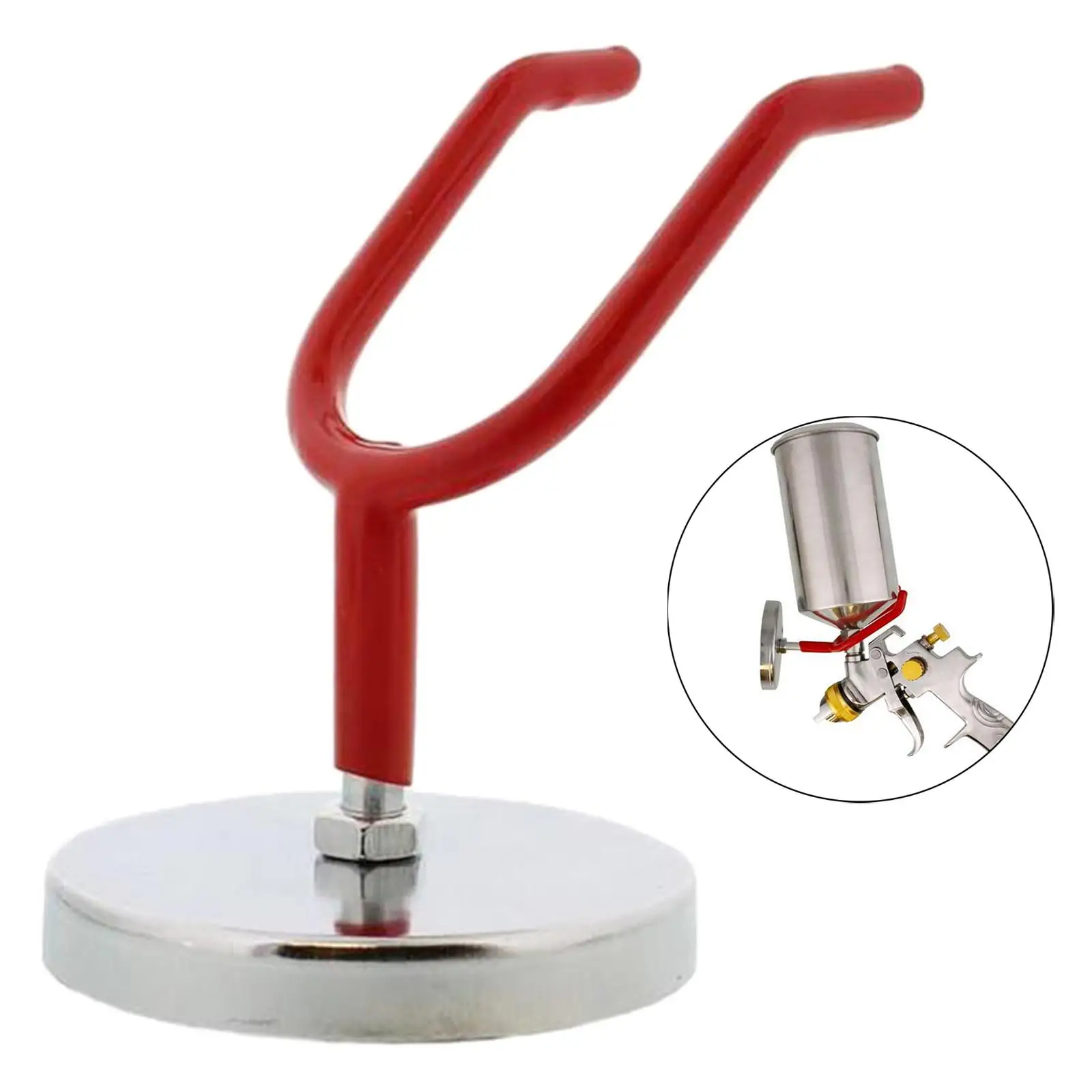 1PC Magnetic Paint Spray Gun Holder Stand Gravity Feed HVLP Booth Cup