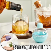 new6cm ice ball mold large ice ball maker easy release round ice mold silicone creative light bulb shape kitchen bar accessories