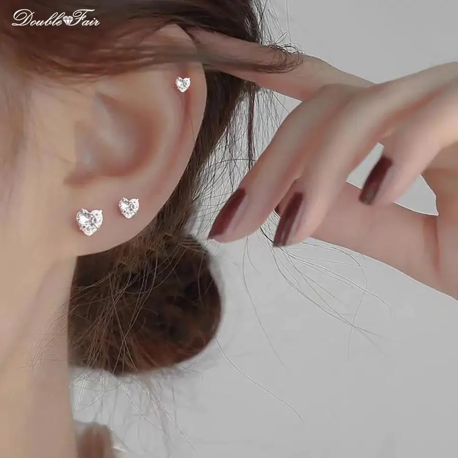 Женская Блестящая звезда сердце квадраты треугольник завитка ушной раковины