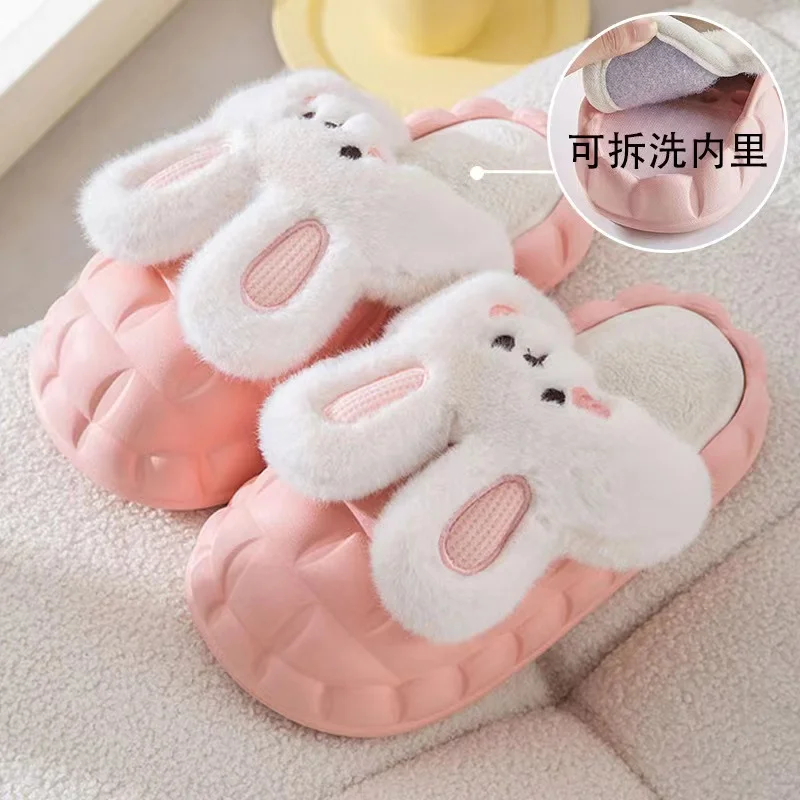 

Winter Slippers Women Fashion Cross Fluffy Slipper Home Slides Platform Flat Indoor Floor Warm Women Ladies Shoes 2023 fashion