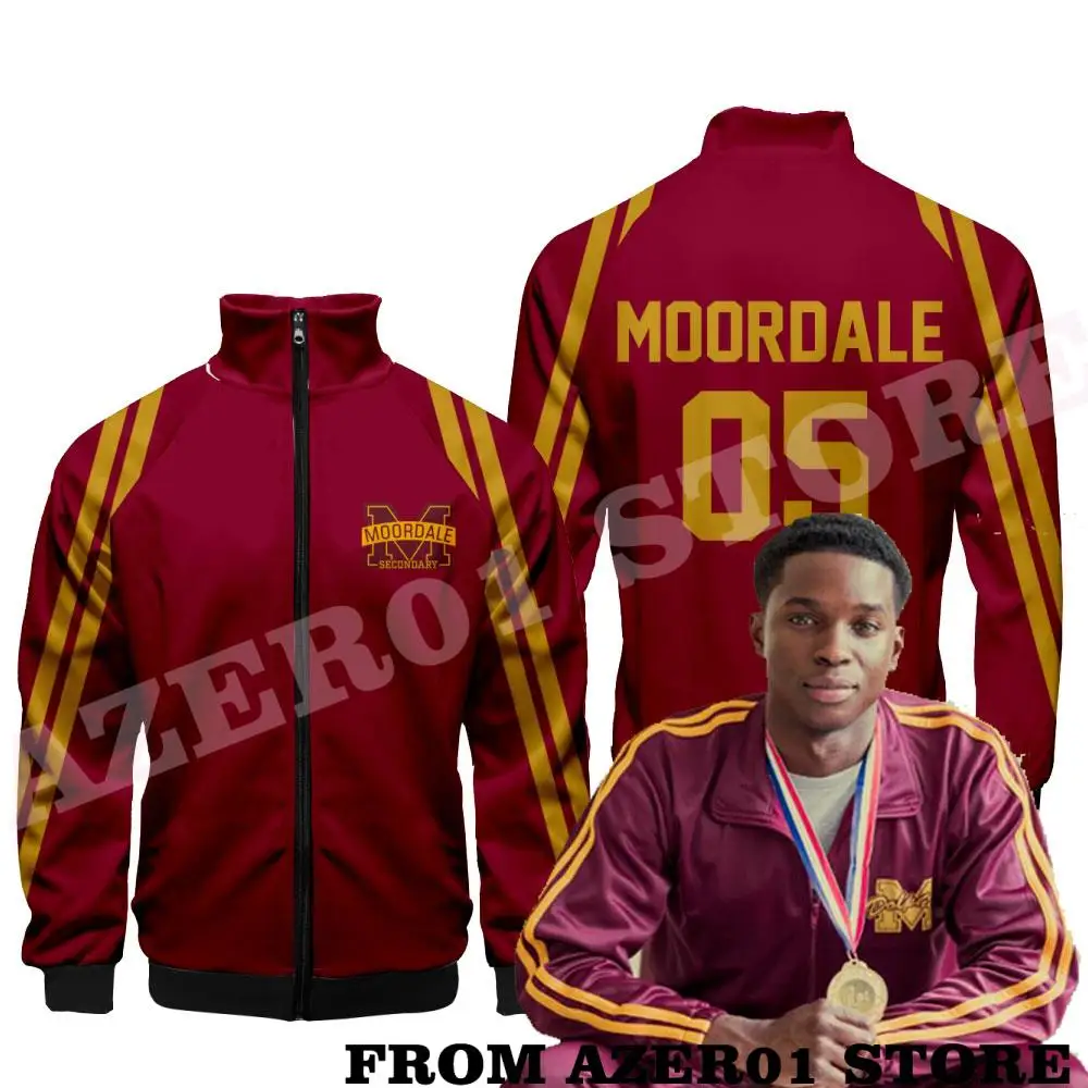 

Moordale Swim Team US TV series Zipper shoulder jacket Stand-Up Collar Streetwear Long Sleeve Hoodies Sweatshirt