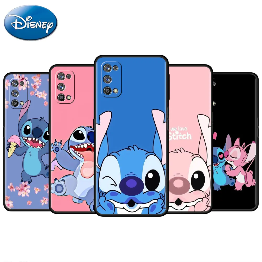 

Cartoon Lilo Stitch Cute Case For Realme C21 C15 8 7 6 Pro XT GT C3 C11 C12 C21Y Soft Phone Cover For Oppo A53 A16 A15 Capas