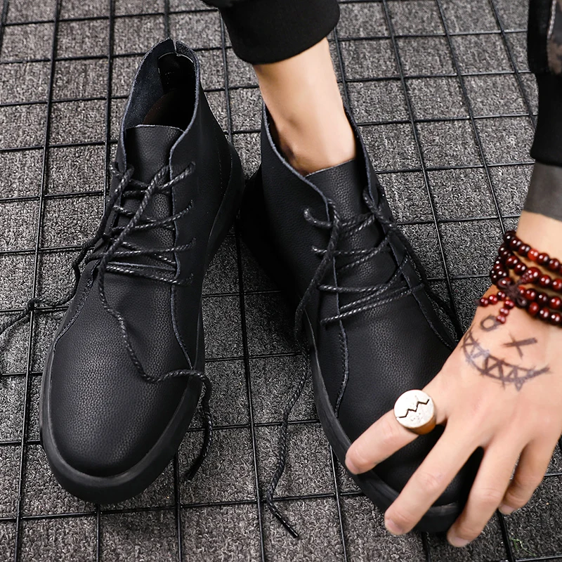 Роскошные брендовые зимние теплые мужские ботинки челси на меху Модные