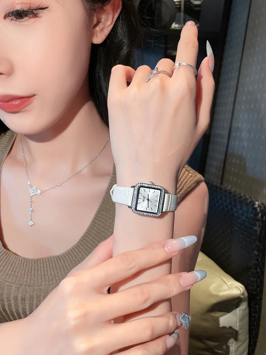Брендовые маленькие квадратные часы женские оригинальные 2024 механические