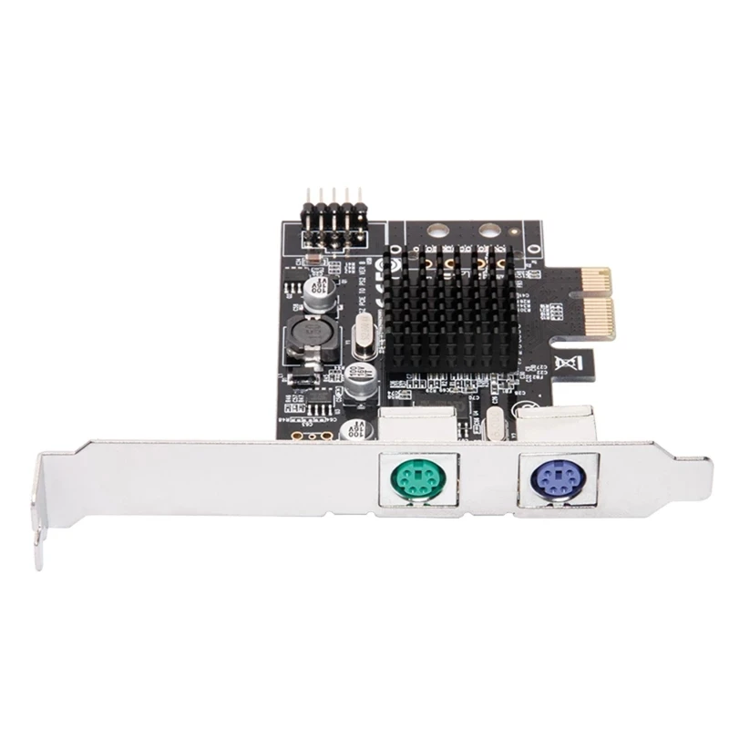 

MCS9990 PCIE To PS 2 Built-in USB Expansion Card PS 2 (Round Terminals ) Keyboard Mouse Expansion Card Drive-Free Dropshipping