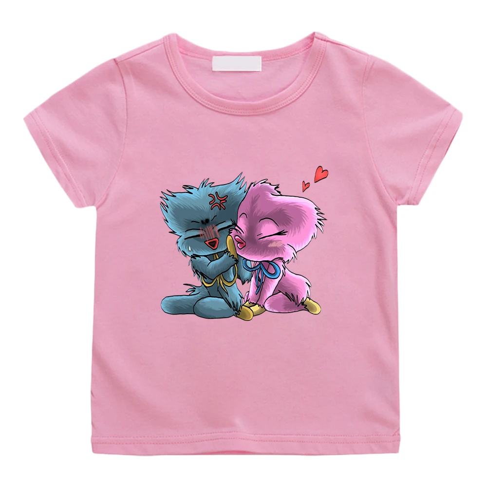 

Детская футболка Huggy Wuggy, одежда Гаагский ваджи для мальчиков и девочек, топы с маком и коротким рукавом, футболка из 100% хлопка, футболки