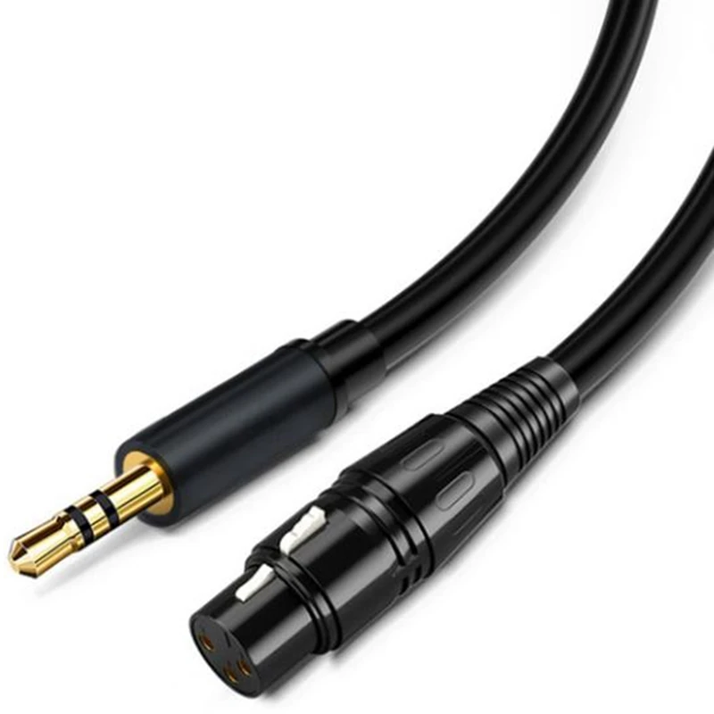 

Audio Cable For Canon XLR Female To 3.5 Jack Male Aux Connector Gold Plated For Instrument Guitar Mixer Amplifier Bass