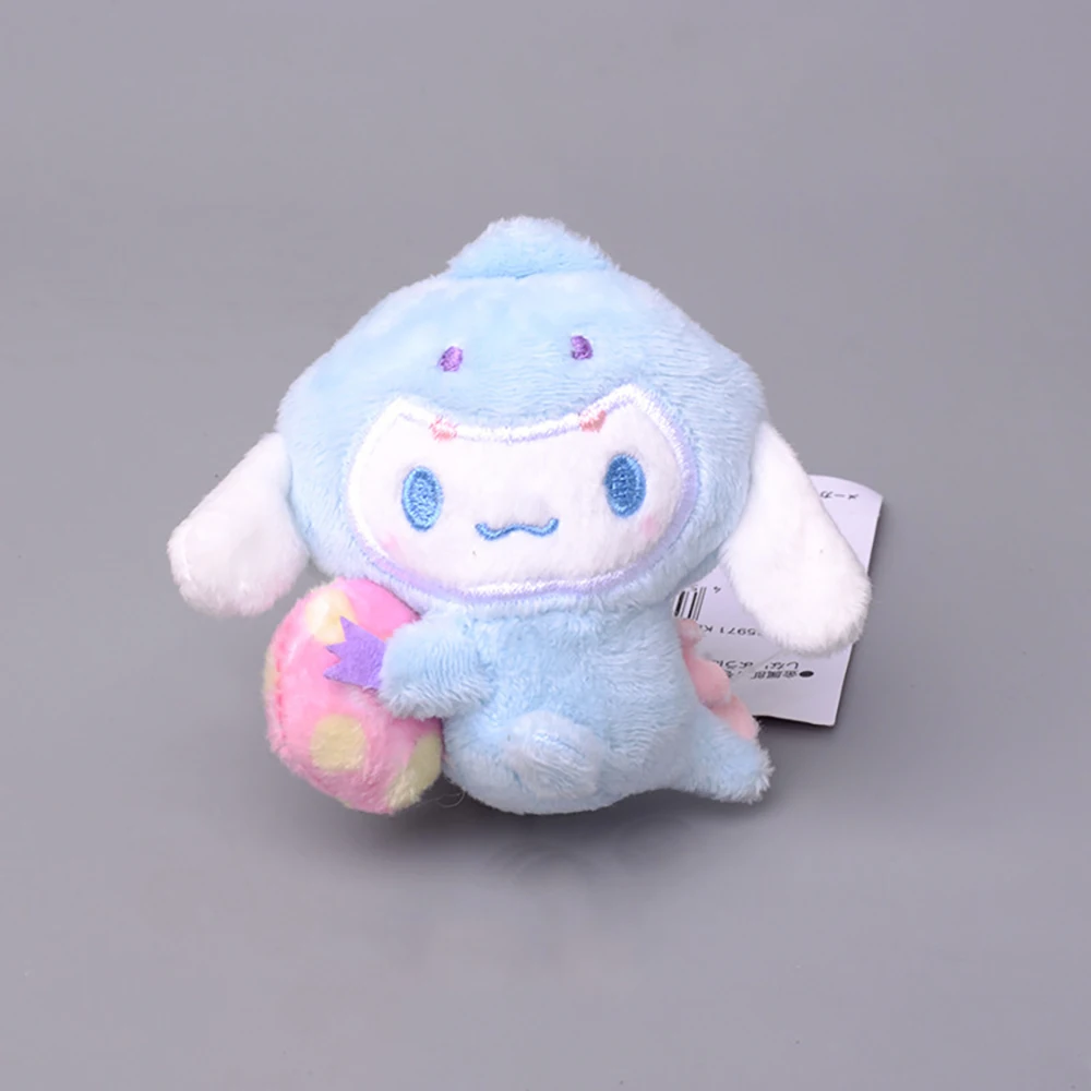 

Kawaii Sanrio Dinosaur Eggs Plush Toy Pendant Keychain Kuromi Melody Cinnamoroll Plush Pendant Backpack Ornaments Kid Toy Gift