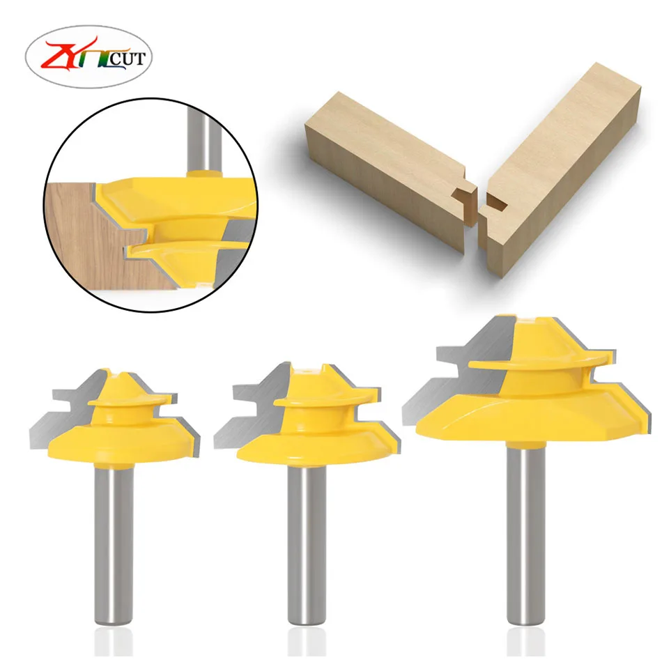 

8mm Shank 45 degree tenon cutter splicing cutter woodworking milling cutter right angle tenon cutter