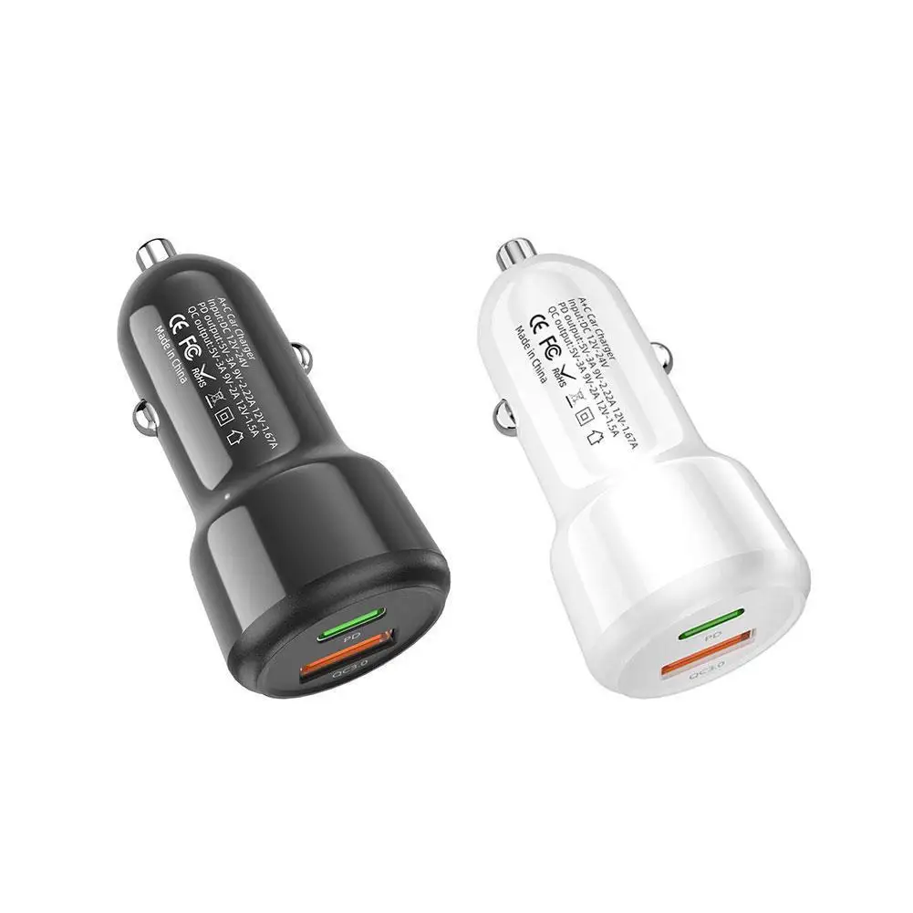 

20W USB Car Charger Type C PD QC Fast Charging Phone Adapter For IOS Android Car Quick Charge Accssories Usb Adapter For Car