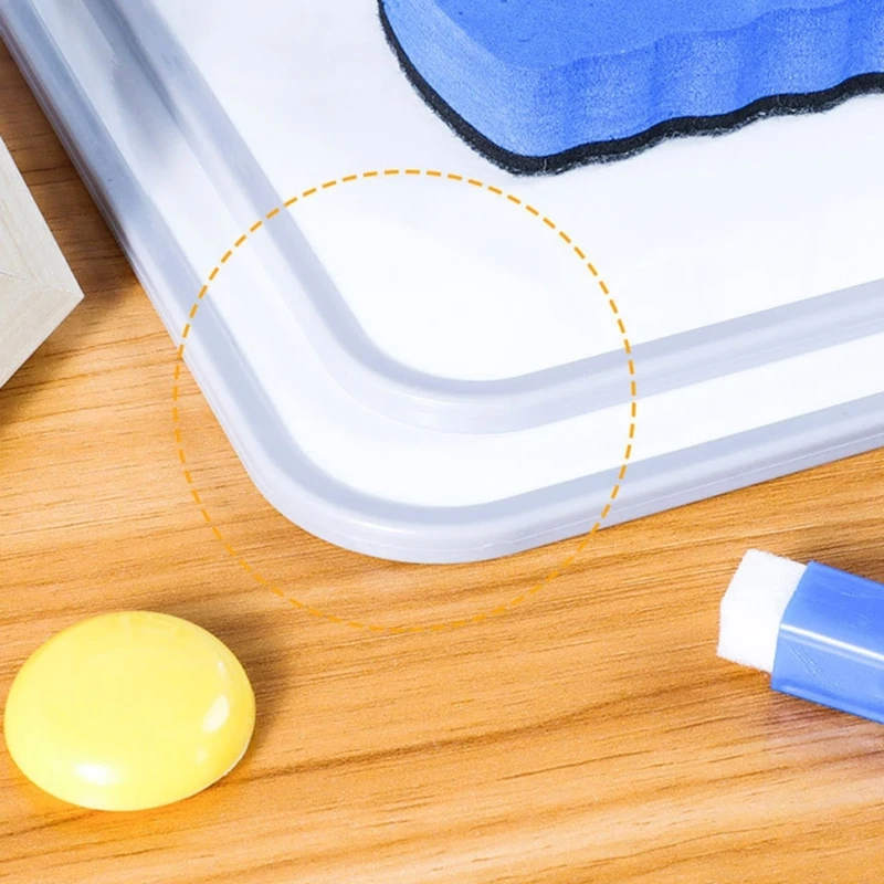 Магнитная маленькая белая доска мини-белая формата А4 30x21 см двухсторонняя Прямая