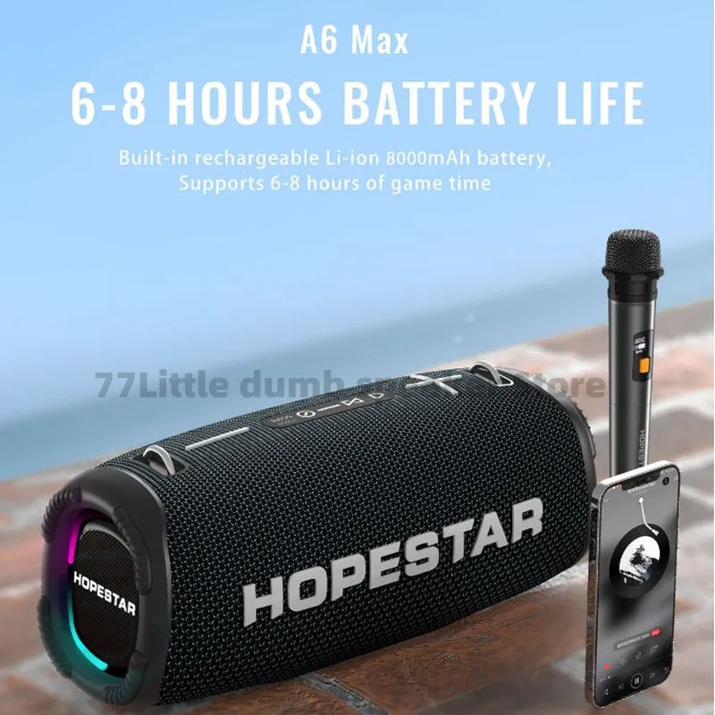 

Hopestar 120W caixa de SOM TWS bass wireless speaker outdoor karaoke speaker high power portable waterproof Bluetooth speaker