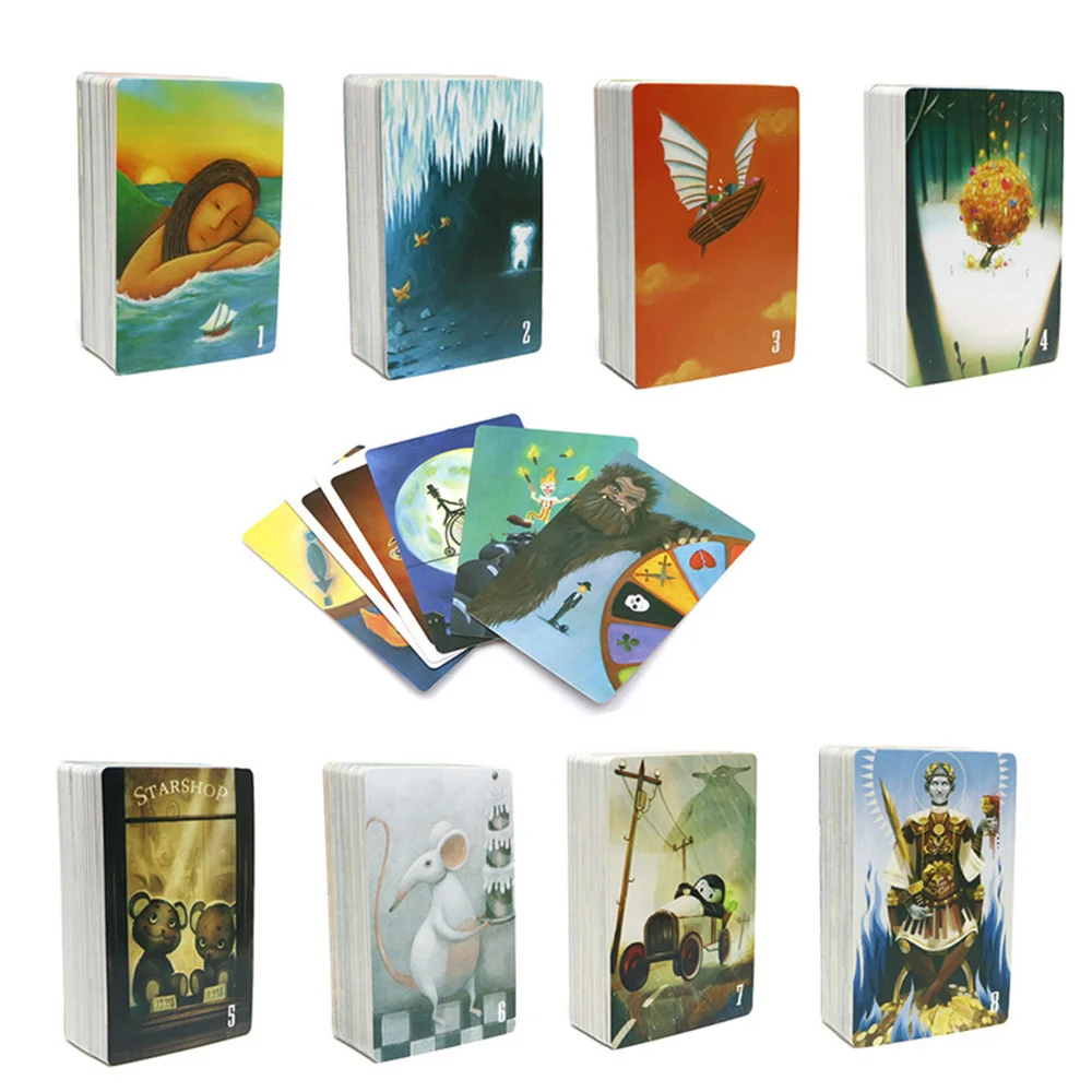 tell story dxt board games 84 playing cards illustration imagination education card game for kids adult friends family party |