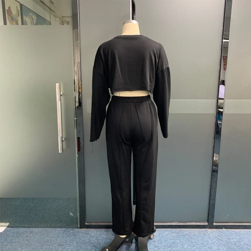 Женский Комплект Из Двух Предметов Wefads Весенний Модный Короткий Топ С Круглым