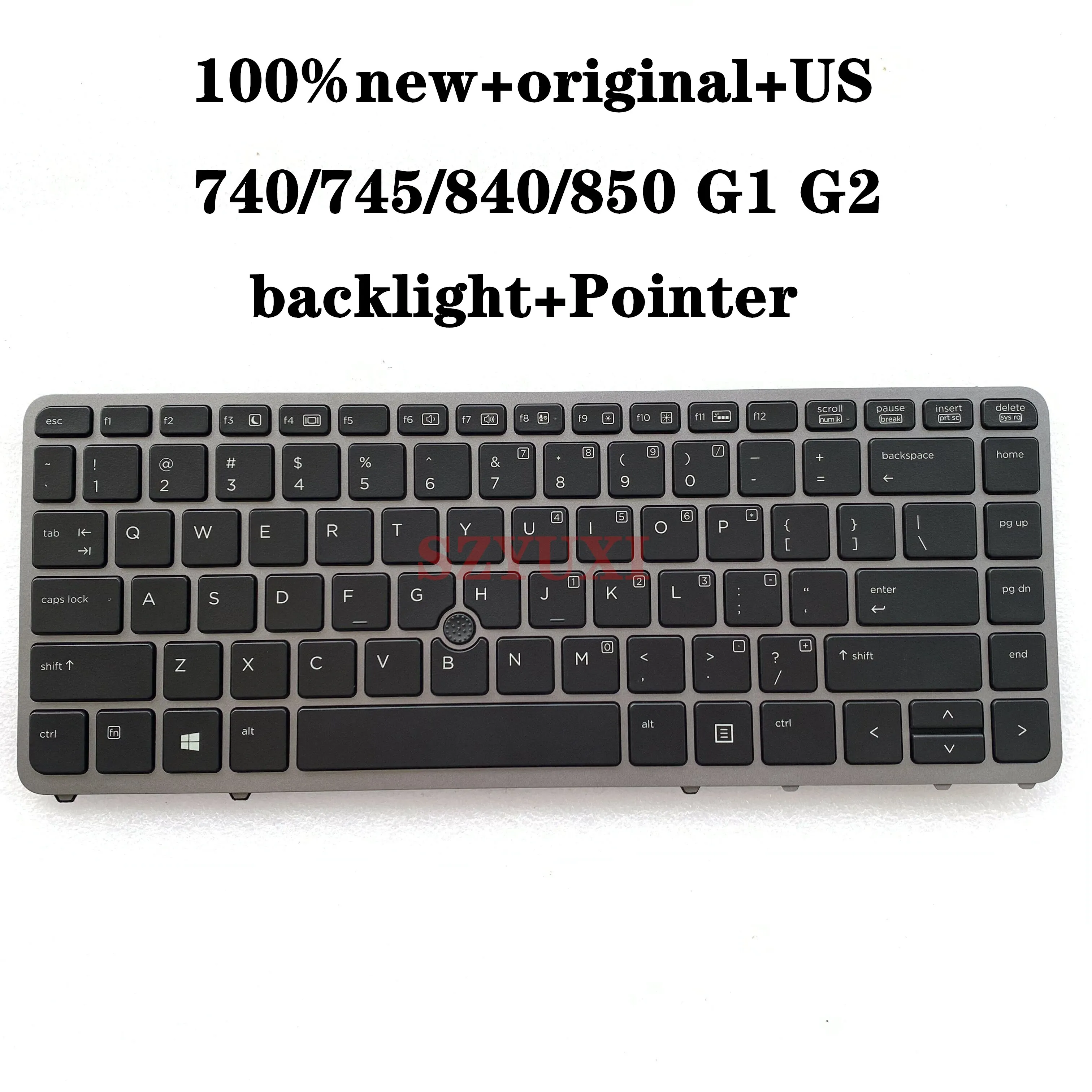 

100%NEW US Laptop keyboard For HP EliteBook 840 G1 850 G1 850 G2 840 G2 740 745 G1 G2 ZBook 14 W/ Pointer Silver 762758-001