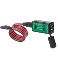 mictuning motorcycle usb charger sae to usb adapter with voltmeter onoff switch waterproof dual usb port power socket