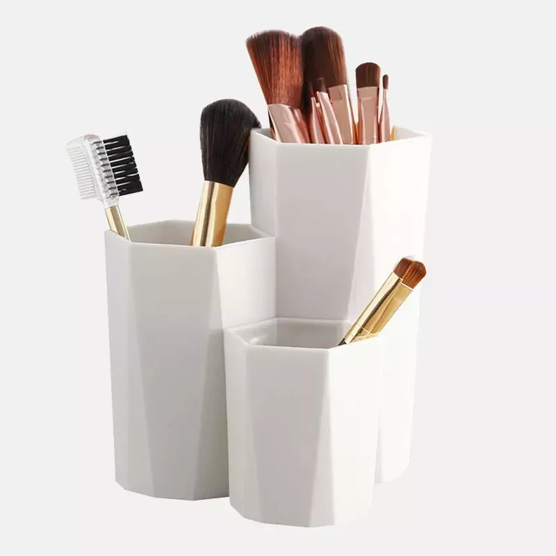 

Lattices Cosmetic Make-up Brush Storage Box Makeup Nail Polish Cosmetic Holder Make Up Tools Pen Holder Rack Table Organizer